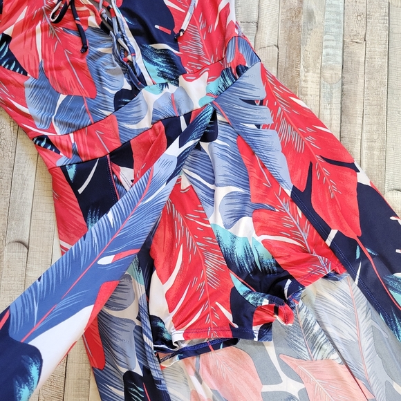 Tropical print maxi skirt romper - Picture 4 of 5